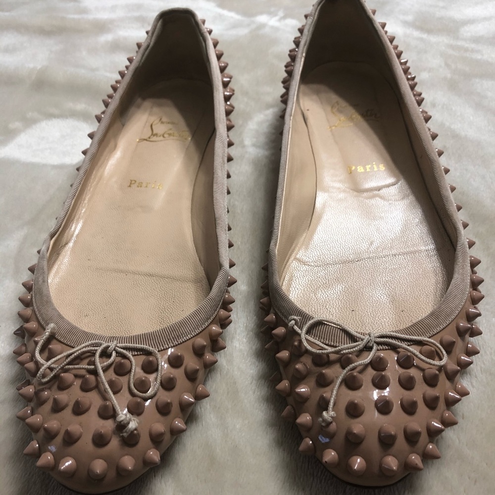 Christian Louboutin Sonietta Spikes Flats 41.5
